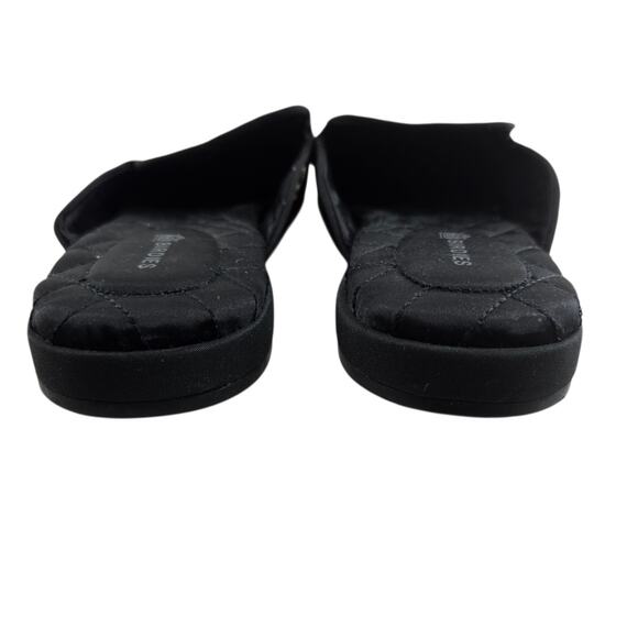 Birdies Flats Womens 8 Phoebe Floral Jacquard Mules Asian Black Gold Retro Glam - Picture 5 of 9